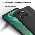 Motorola Moto G Power (2025) Nestemäinen silikonikotelo käsihihnalla - Musta