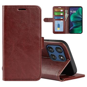 Motorola Moto G Stylus 5G (2025)/Edge 60 Stylus Lompakkokotelo Magneettisella Sulkijalla - ruskea