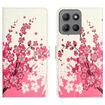 Motorola Moto G15/G15 Power Style Series Lompakkokotelo - Kirsikkapuun kukat