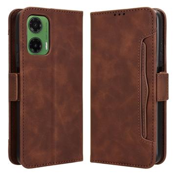 Motorola Moto G35 -kortinhaltijan lompakkokotelo - ruskea