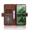 Motorola Moto G35 -kortinhaltijan lompakkokotelo - ruskea