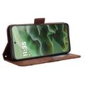 Motorola Moto G35 -kortinhaltijan lompakkokotelo - ruskea