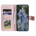Motorola Moto G35 Mandala Series Lompakkokotelo - Ruusukulta
