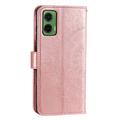 Motorola Moto G35 Mandala Series Lompakkokotelo - Ruusukulta