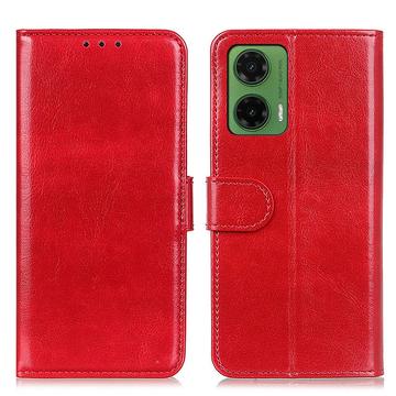 Motorola Moto G35 Lompakkokotelo Magneettisella Sulkijalla - Punainen