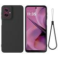 Motorola Moto G55 Nestemäinen Silikoni Suojakuori - Musta