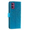 Motorola Moto G55 Mandala Series Lompakkokotelo - Sininen
