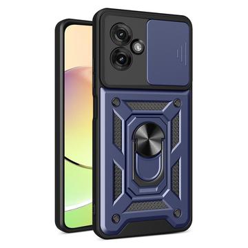 Motorola Moto G55 Pyörivä Rengashybridikotelo Kamerasuojalla - Sininen