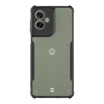 Motorola Moto G55 Tactical Quantum Stealth kotelo, jossa on vahvistetut kulmat - Kirkas / musta