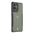 Motorola Moto G55 Tactical Quantum Stealth kotelo, jossa on vahvistetut kulmat - Kirkas / musta