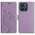 Motorola Moto G56 Lompakkokotelo - Perhonen - Violetti