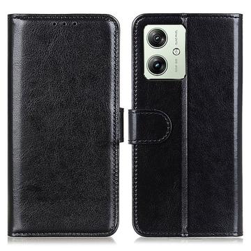 Motorola Moto G64 Lompakkokotelo Magneettisella Sulkijalla - musta