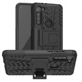 Liukumaton Motorola Moto G8 Power Hybridikotelo Jalustalla - Musta