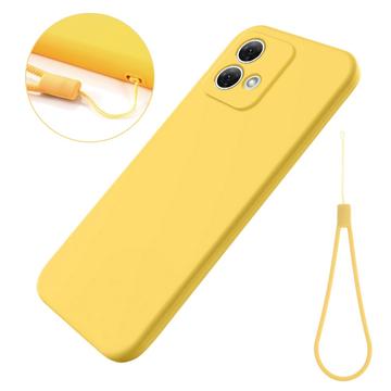 Motorola Moto G84 Nestemäinen Silikoni Suojakuori - Keltainen