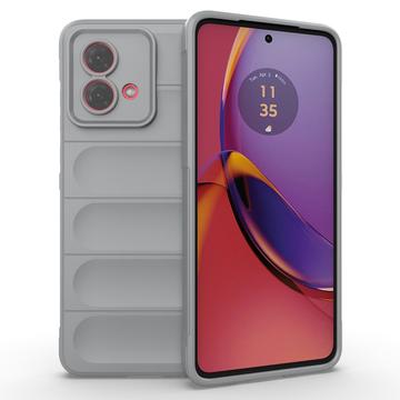Motorola Moto G84 Rugged Sarja TPU Suojakuori - Vaaleanharmaa