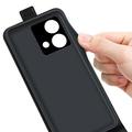 Motorola Moto G84 Pystysuora Lompakkokotelo Korttipaikalla - Musta