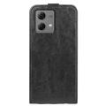 Motorola Moto G84 Pystysuora Lompakkokotelo Korttipaikalla - Musta