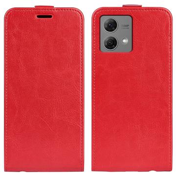 Motorola Moto G84 Pystysuora Lompakkokotelo Korttipaikalla - Punainen