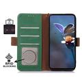 Motorola Moto G84 Lompakkomallinen Nahkakotelo kanssa RFID - Vihreä