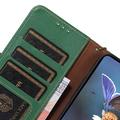 Motorola Moto G84 Lompakkomallinen Nahkakotelo kanssa RFID - Vihreä