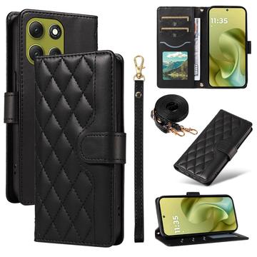 Motorola Moto G86 Luxury tikattu lompakkokotelo