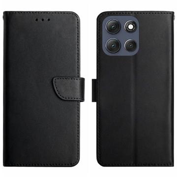 Motorola Moto G86 Nahkainen Lompakkokotelo Jalustalla - Musta