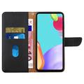 Motorola Moto G86 Nahkainen Lompakkokotelo Jalustalla - Musta