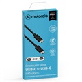 Motorola Premium USB-C - USB-C Kaapeli SJCX0CCB15 - 1.5m - Musta / Harmaa