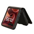 Motorola Razr 60 Ultra FlexCard Carbon Fiber Style Kotelo korttipaikoilla - musta