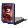 Motorola Razr 60 Ultra FlexCard Carbon Fiber Style Kotelo korttipaikoilla - sininen