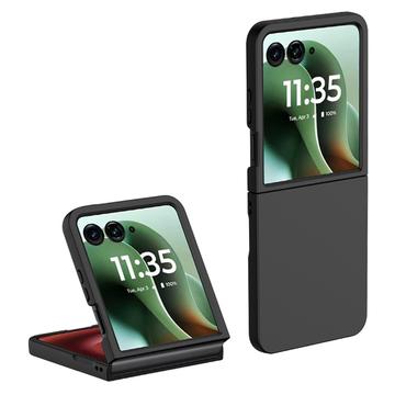 Motorola Razr 60 Ultra Kumipäällysteinen Muovikuori - Musta