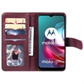 Multi-Card Slot Motorola Moto G10/Moto G30 Lompakkokotelo - Viininpunainen