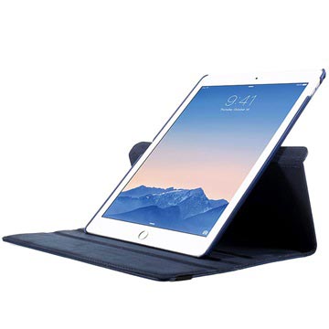 iPad Pro 12.9 Multi Practical Pyörivä Kotelo - Dark Blue