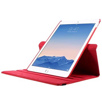 iPad Pro 12.9 Multi Practical Pyörivä Kotelo - Punainen