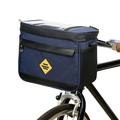 Monitoiminen pyöräilyeristetty pyörän kylmälaukku kulumista estävä vedenkestävä pyörän ohjaustangon laukkulaukku pyöräpuhelimen kiinnikkeellä - Tummansininen