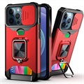 Monitoiminen 4-1:ssä iPhone 13 Pro Hybridikotelo - Punainen