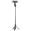 Multifunctional Selfie-tikku & Tripod-jalusta K22-D - Musta