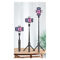 Multifunctional Selfie-tikku & Tripod-jalusta K22-D - Musta