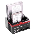 Monikäyttöinen USB 2.0 - SATA/IDE Telakka-asema (Avoin pakkaus - Tyydyttävä) - Musta