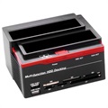 Monikäyttöinen USB 2.0 - SATA/IDE Telakka-asema - Musta