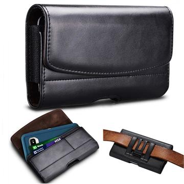 Monikäyttöinen Universal Horizontal Holster Case korttitaskuilla - XXXL - Musta
