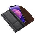 Monikäyttöinen Universal Horizontal Holster Case korttitaskuilla - XXXL - Musta