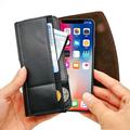 Monikäyttöinen Universal Horizontal Holster Case korttitaskuilla - XXXL - Musta