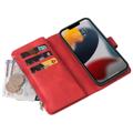 Monikäyttöinen Sarja iPhone 14 Lompakkokotelo - Punainen