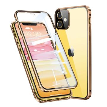 iPhone 11 Magneettikotelo Panssarilasisella - Kulta