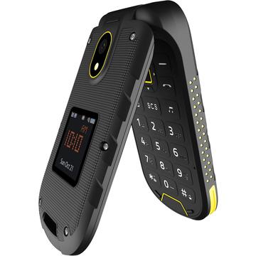 MyPhone Hammer Bow LTE IP68 Flip Phone - musta / keltainen