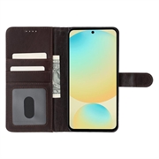 Samsung Galaxy S24 FE MyTPhone CardMate Nahkainen lompakkokotelo - Tummanruskea