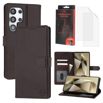 Samsung Galaxy S24 Ultra MyTPhone CardMate Nahkainen lompakkokotelo - Tummanruskea