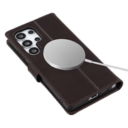 Samsung Galaxy S24 Ultra MyTPhone CardMate Nahkainen lompakkokotelo - Tummanruskea