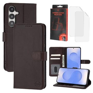 Samsung Galaxy S25+ MyTPhone CardMate Nahkainen lompakkokotelo - Tummanruskea